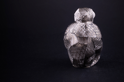 Скульптура Monkey, Серебряная арт 62.09311.00.1