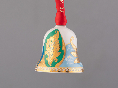 Подарочный набор Колокольчик форма Петелька рисунок Рождественские узоры 3 штуки, арт. 81.32619.00.1