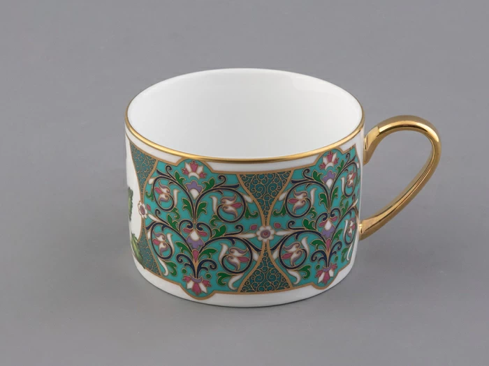 Чашка с блюдцем 250 мл в подарочной упаковке форма Соло, рисунок, Фиалка надрезанная, арт. 81.32656.00.1, 