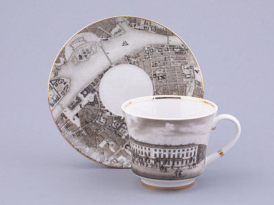 Сервиз чайный на 6 персон 15 предметов, форма Банкетная рисунок Великолепный Невский, арт. 81.32683.00.1