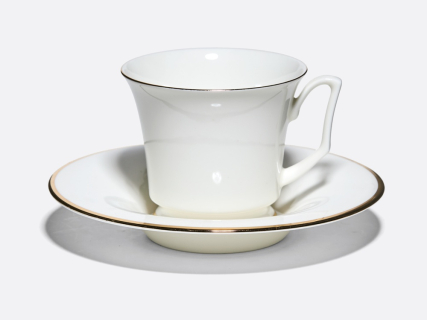 Чашка с блюдцем чайная 210 мл форма Юлия рисунок Золотая лента арт. 81.23998.00.1, 