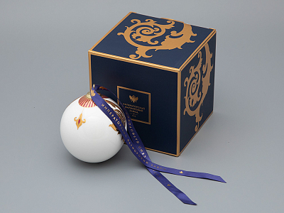 Новогодний Шар в подарочной упаковке, рисунок Рождественские узоры, арт 81.33344.00.1