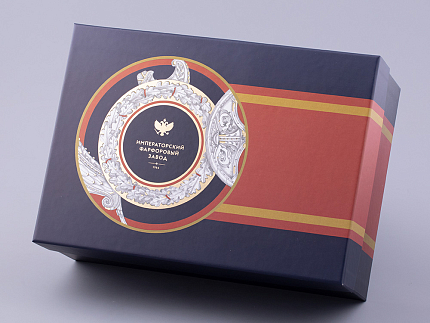 Бокал с блюдцем в подарочной упаковке, форма Гранд, рисунок Полководцы России Александр Суворов, арт. 81.32549.00.1