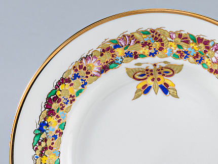 Сервиз кофейный, форма Классическая-2, рисунок Золотые бабочки, 6 персон 20 предметов  арт. 81.13777.00.1