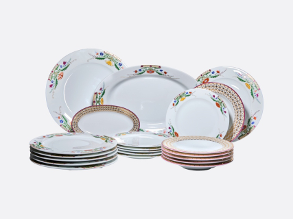 Сервиз столовый на 6 персоны 21 предметов форма Европейская рисунок Замоскворечье-2, арт. 81.10664.00.1, 