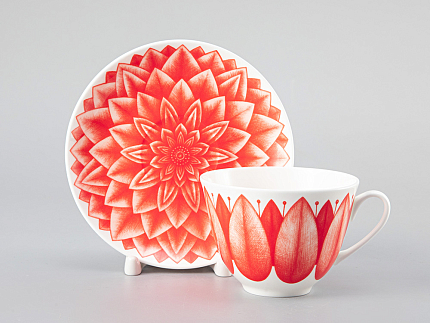 Чашка с блюдцем форма Весенняя-2 рисунок Aloha Volcano, арт. 81.30488.00.1