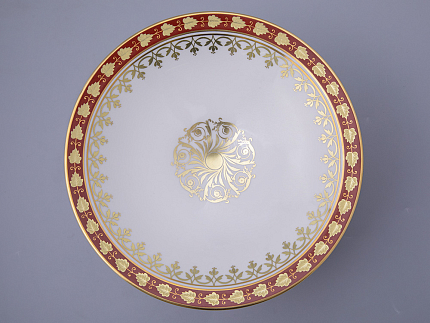 Ваза для фруктов, форма Молодежная, рисунок Гурьевский сервиз, арт. 80.43401.00.1