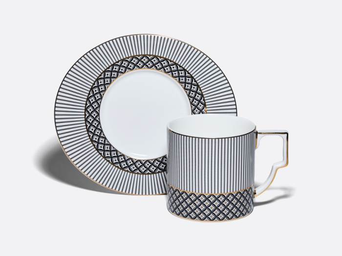 Чашка с блюдцем 440 мл, форма Элегия, рисунок Elegant, арт. 81.34915.00.1, 