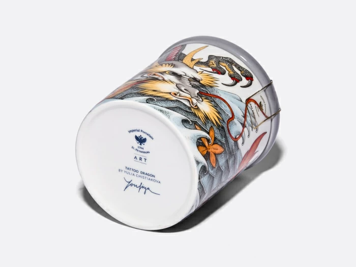 Подарочный набор Свеча рисунок Tattoo Dragon (Татуировка Дракон) аромат Аква арт. 81.31628.00.1, 