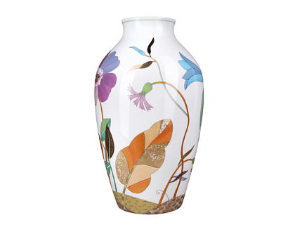 Ваза декоративная форма Ламповая, рисунок Флорентийские цветы, арт. 80.83158.00.1