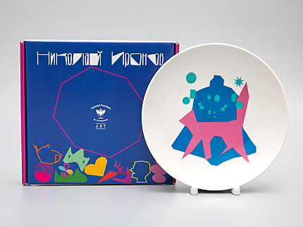 Декоративная тарелка в подарочной упаковке 195 мм, форма Эллипс рисунок Magic cat 4, арт. 81.29506.00.1