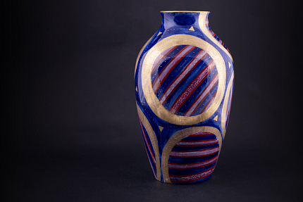 Ваза Золотые овалы на форме Ламповая, арт 60.04647.00.1