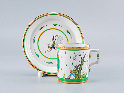 Сервиз чайный форма Гербовая рисунок Крысята-воришки, 2 персоны 7 предметов, арт. 81.16587.00.1