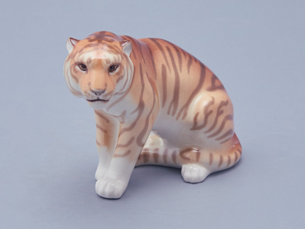 Скульптура форма Тигр сидящий рисунок Тайга , арт. 82.38720.00.1