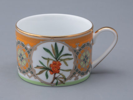 Чашка с блюдцем 250 мл в подарочной упаковке форма Соло рисунок Облепиха сибирская, арт. 81.33948.00.1, 