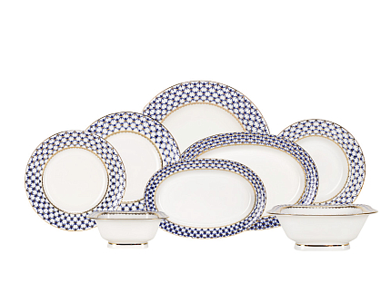 Сервиз столовый форма Молодежная рисунок Кобальтовая сетка, 6 персон 24 предмета, арт. 81.20945.00.1