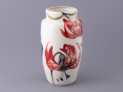 Ваза форма Китайская среднего размера рисунок Ирисы Лилия светлый, арт 80.47140.00.1