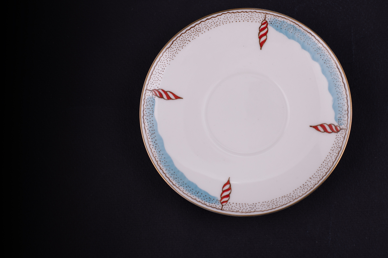 Чашка с блюдцем кофейная 180 мл., форма Ландыш, рисунок Снежинка, арт 61.21042.00.1, 