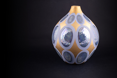 Ваза Золотая, на форме Круглая, арт 60.16363.00.1