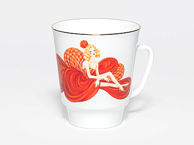 Чашка с блюдцем 165 мл, в подарочной упаковке, форма Майская, рисунок Обнаженные сердца, арт 81.10461.00.1