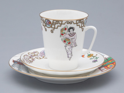 Трехпредметный комплект 165 мл форма Майская рисунок Балет Красный Мак арт. 81.31530.00.1, 