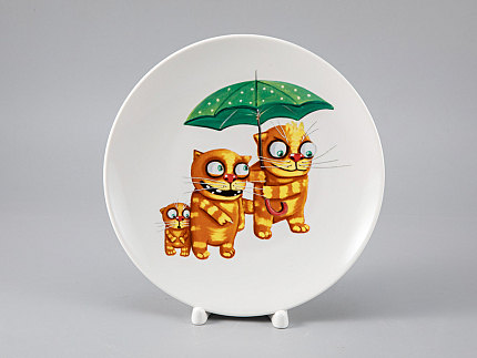 Подарочный набор дек. тарелка Эллипс Вася Ложкин. Под зонтом, арт. 81.29340.00.1