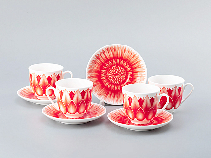 Чашка с блюдцем кофейная 180 мл., форма Ландыш,  рисунок Aloha Volcano, арт. 81.30159.00.1