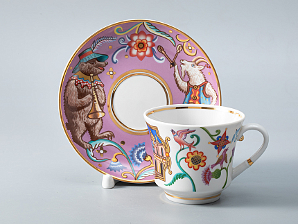 Чашка с блюдцем чайная 220 мл форма Банкетная рисунок Чудоград. Ярмарка арт. 81.29159.00.1