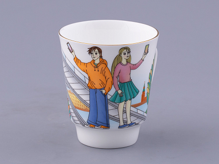 Чашка с блюдцем форма Майская, рисунок Парк Зарядье, арт. 81.32625.00.1