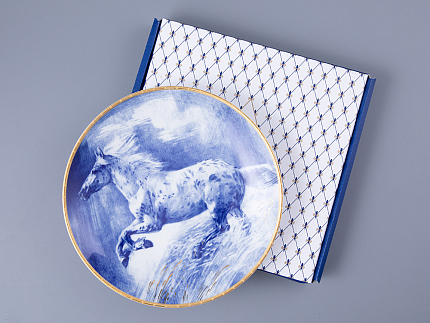 Тарелка декоративная 195 мм в подарочной упаковке форма Эллипс рисунок Алмаз, арт. 81.34076.00.1