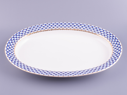 Блюдо овальное Молодежная Кобальтовая сетка 350 мм арт. 80.07111.00.1, 