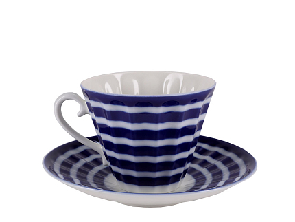 Сервиз чайный форма Лучистая рисунок Морские звезды, 6 персон 14 предметов, арт. 81.28139.00.1