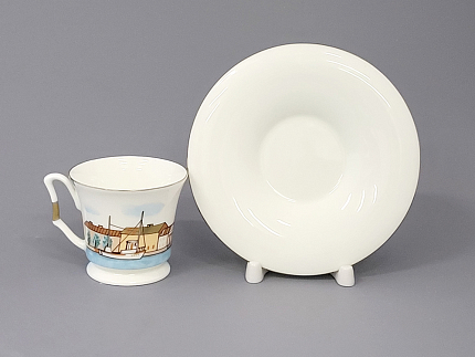 Чашка с блюдцем кофейная 145 мл.,  форма Юлия,  рисунок Петербург арт. 81.18670.00.1