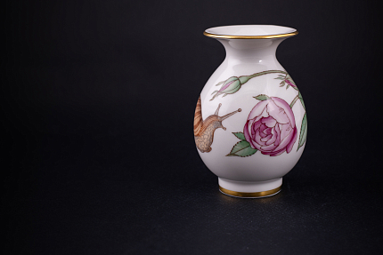 Ваза Улитка и розовый куст, на форме Березка № 6, арт 60.09237.00.1