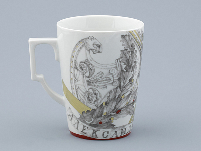 Бокал с блюдцем в подарочной упаковке, форма Гранд, рисунок Полководцы России Александр Суворов, арт. 81.32549.00.1