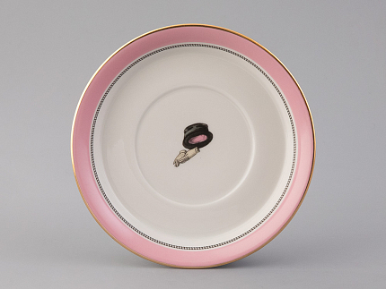 Подарочный набор чайный форма Гербовая рисунок Modes de Paris (розовый) арт. 81.25657.00.1