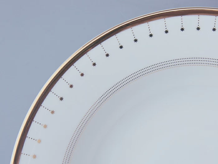 Тарелка глубокая 235 мм форма Стандартная 2 рисунок Азур золотой арт. 80.93400.00.1, 