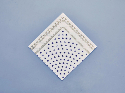 Салфетки бумажные, рисунок Кобальтовая сетка белая, 33х33 см, 20 шт, арт 14.00974.05, 