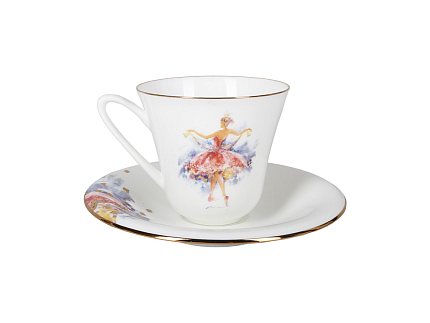 Чашка с блюдцем форма Сад рисунок Принцесса Аврора арт. 81.24856.00.1