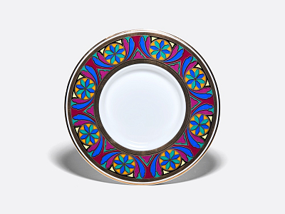 Бокал с блюдцем и крышкой 390 мл в подарочной упаковке, форма Топ, рисунок Готический 7, арт. 81.34168.00.1