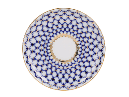 Чашка с блюдцем чайная форма Весенняя рисунок Кобальтовая сетка 250 мл арт. 81.19918.00.1