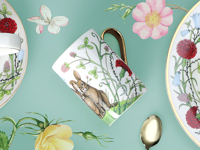 Бокал 400 мл форма Идиллия рисунок Сад Алисы, арт. 80.47611.00.1