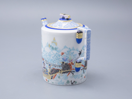 Чайник заварочный, форма Гербовая, рисунок Зимние забавы арт. 80.07795.00.1, 