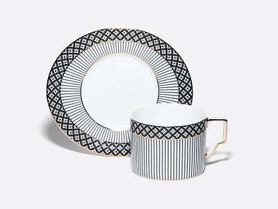 Чашка с блюдцем чайная 260 мл, форма Элегия, рисунок Elegant, арт. 81.34729.00.1