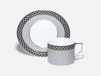 Чашка с блюдцем чайная 260 мл, форма Элегия, рисунок Elegant, арт. 81.34729.00.1