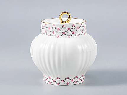 Сахарница форма Волна рисунок Розовая сетка 390 мл, арт.  80.09276.00.1