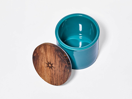 Набор банок 80 мм с деревянной крышкой (3 предмета), в подарочной упаковке, форма Стандартная, рисунок Календа, арт 42.00071.00.1