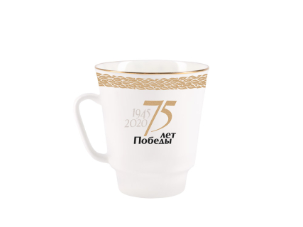 Чашка с блюдцем кофейная 165 мл.,  форма Майская, рисунок Память героям. 75 лет Победы арт. 81.28487.00.1, 