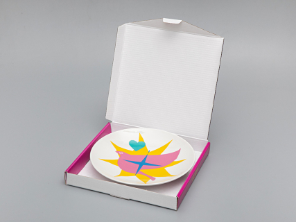 Декоративная тарелка в подарочной упаковке 195 мм, форма Эллипс рисунок Sun bird (Солнечная птица) 2, арт. 81.29504.00.1, 