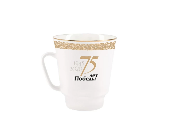 Чашка с блюдцем кофейная 165 мл.,  форма Майская, рисунок Память героям. 75 лет Победы арт. 81.28487.00.1, 